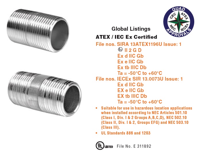 Raccord Conduit Aluminium Killark AN-6 - 2 Pouces - Neuf Sous Emballage - Électricité
